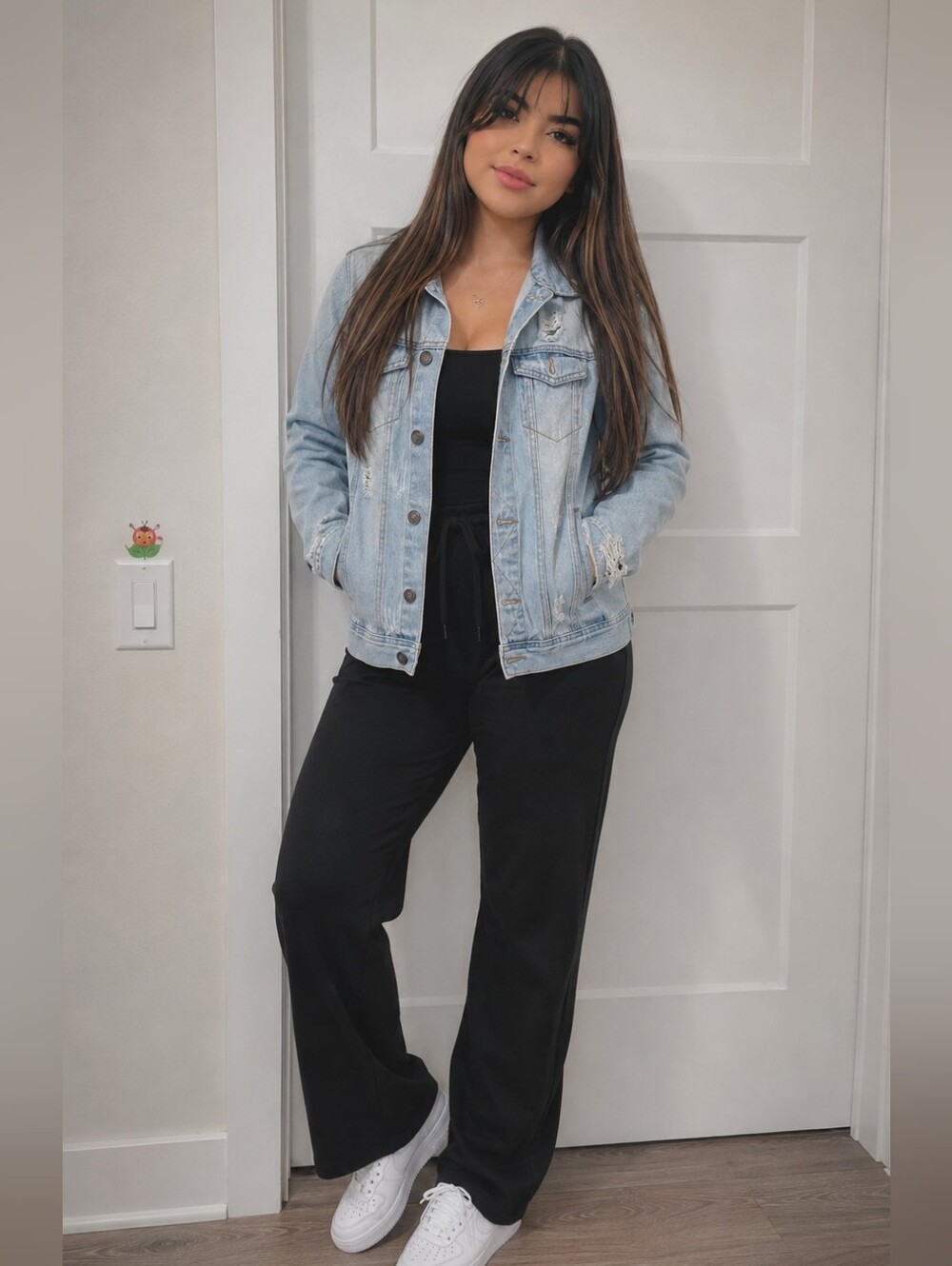 Carbon Light Wash Denim Jacket - Light Blue